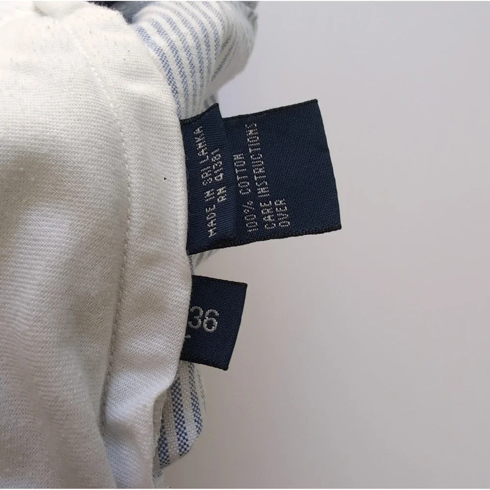 Polo Ralph Lauren Golf Shorts Mens 36 Blue White Striped Seersucker Classic